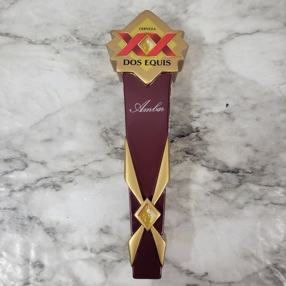 🔥Dos Equis Beer Tap Handle Knob Keg Bar Brewing Top Draft Cerveza Gold Amber